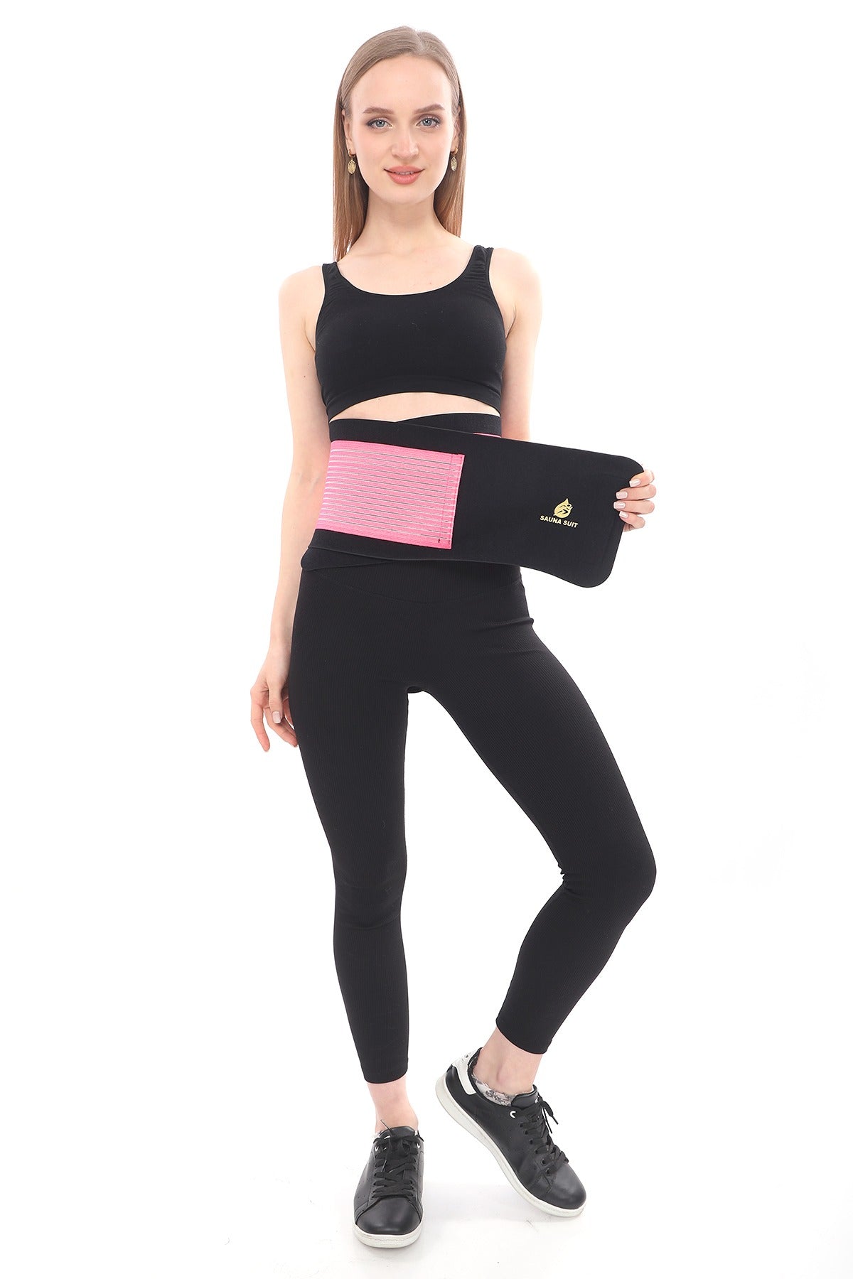 SweatFlex™ Kadın Terleme Kemeri – Neopren Kumaşlı, Ayarlanabilir & Spor İçin Isı Destekli