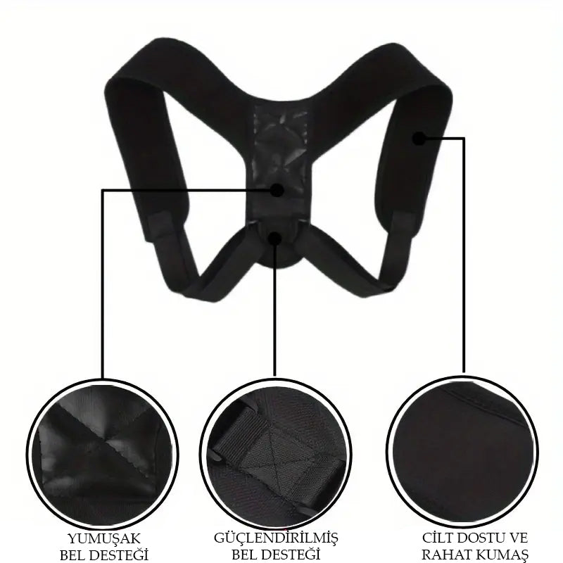 EasyPosture™ Duruş Düzeltici Korse – Ayarlanabilir, Hafif & Günlük Kullanım İçin Nefes Alabilir Tasarım