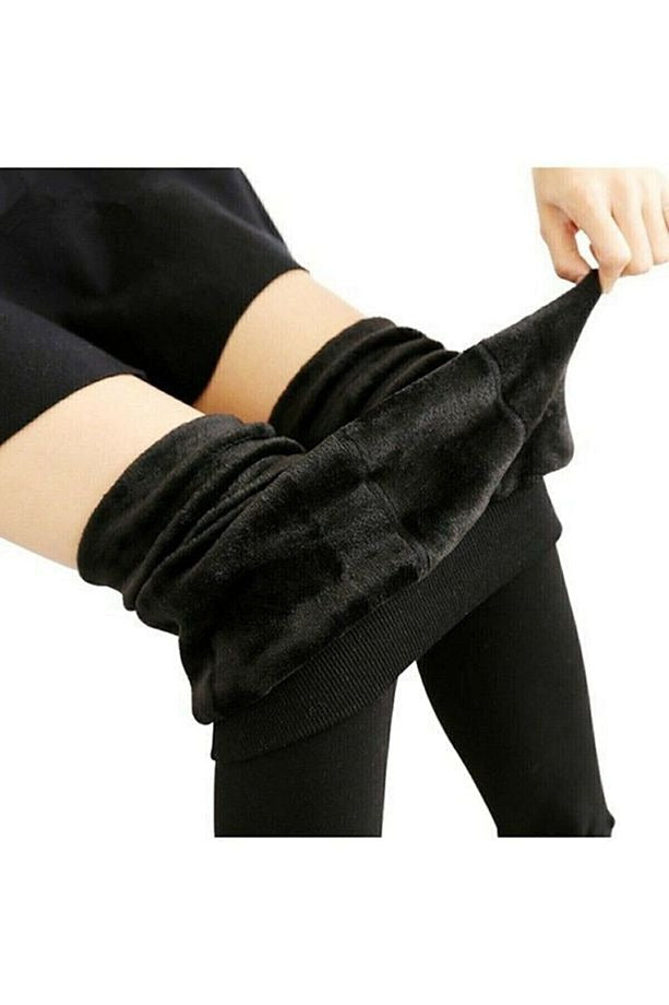 Sauna Suit Yüksek Bel Peluş Termal Tayt & İçi Polarlı Toparlayıcı