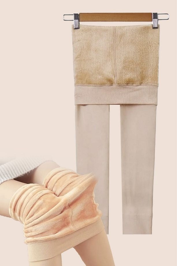 HeatPlush™ Yüksek Bel Termal Tayt – Peluş Astarla Kışın Sıcacık & Toparlayıcı Konfor