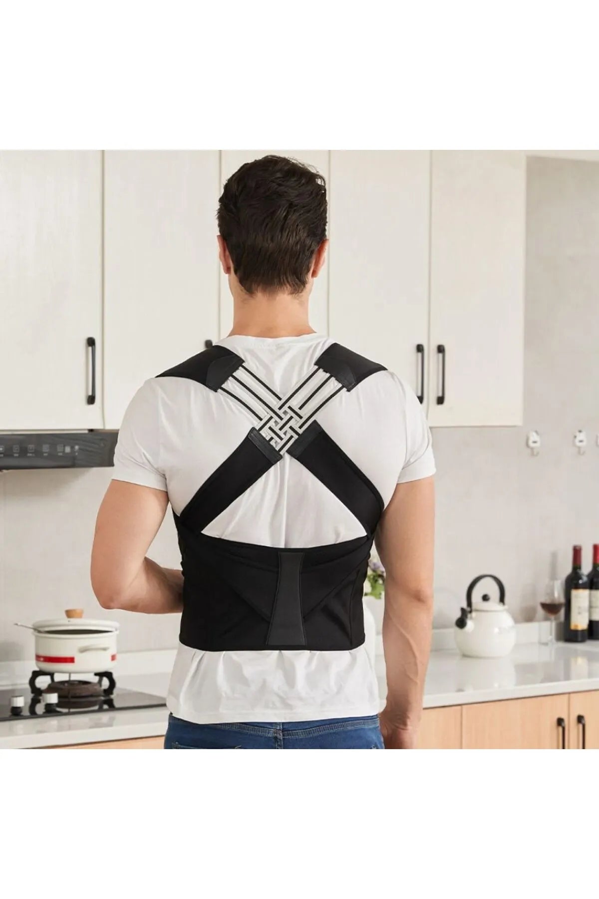 AlignX™ Çift Destekli Duruş Düzeltici – X Kayışlı, Omuz & Sırt Destekli Unisex Postür Korsesi