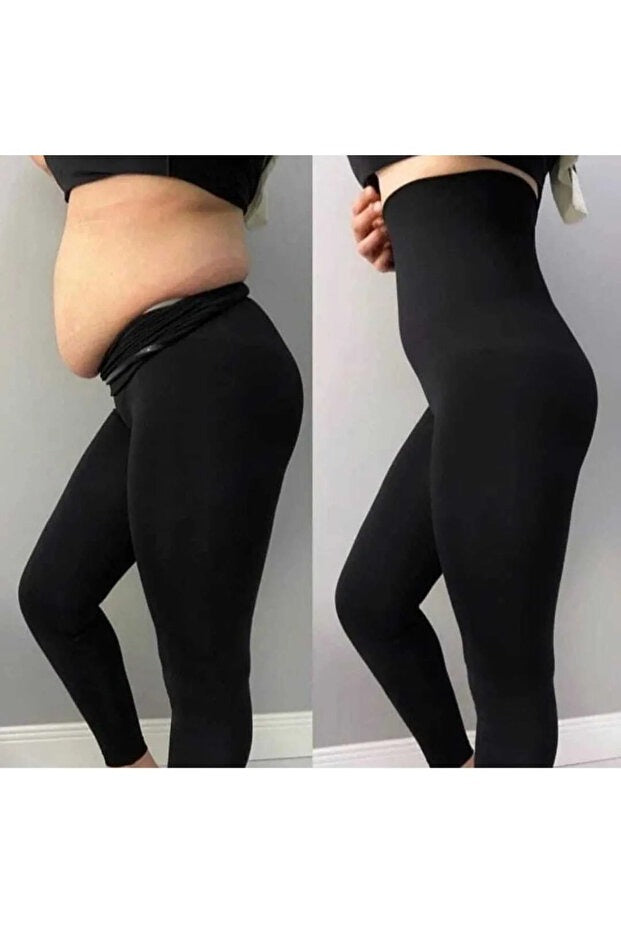 SlimForm™ Ultra Yüksek Bel Korse Tayt – 2 Beden İncelten, Sıkılaştırıcı & Şekillendirici