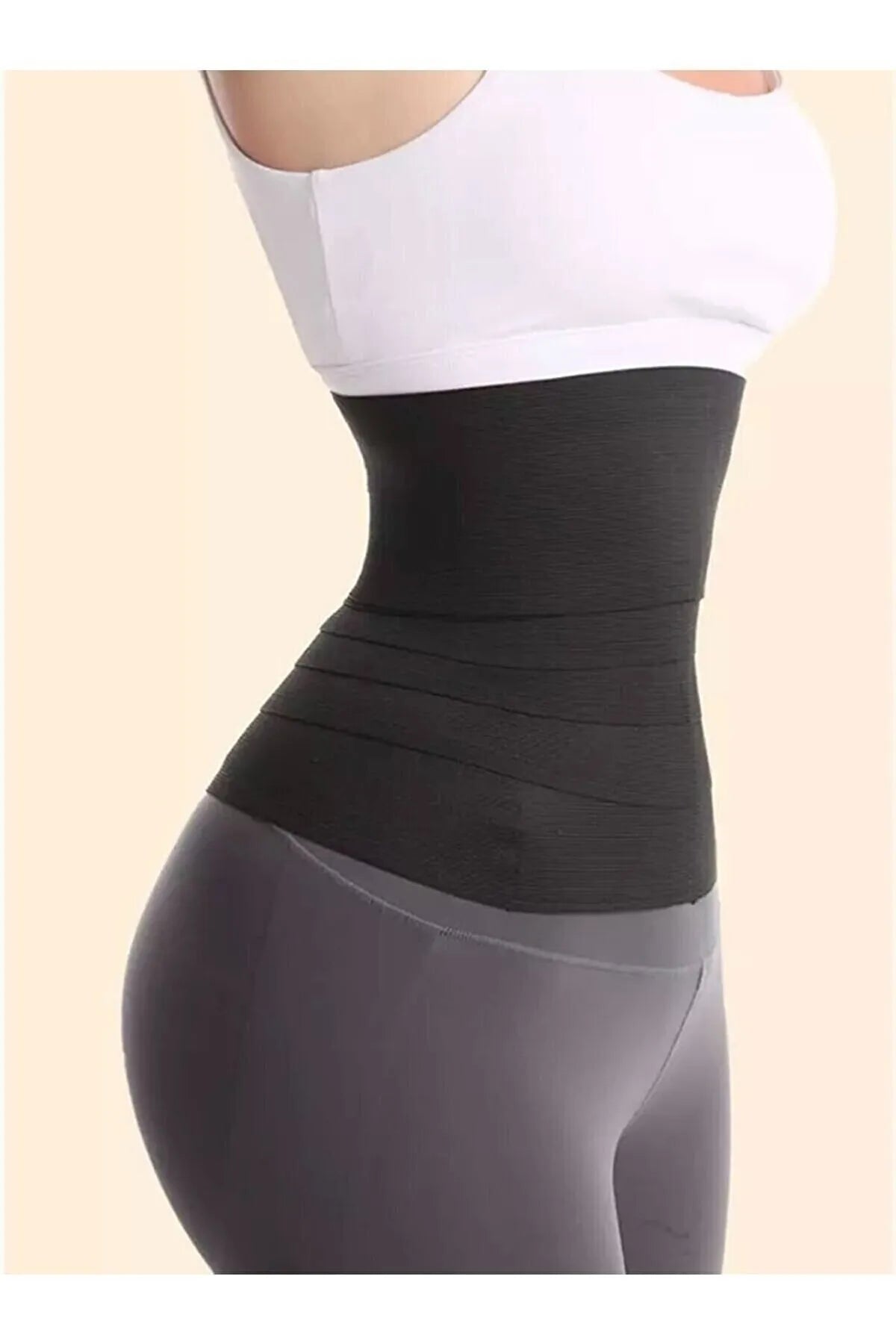 ShapeWrap™ Unisex Bel Sargı Bandajı – Ayarlanabilir 2m-5m, Kum Saati Etkili & Kaymaz Tasarım