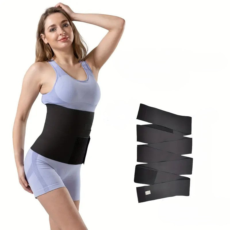ShapeWrap™ Unisex Bel Sargı Bandajı – Ayarlanabilir 2m-5m, Kum Saati Etkili & Kaymaz Tasarım
