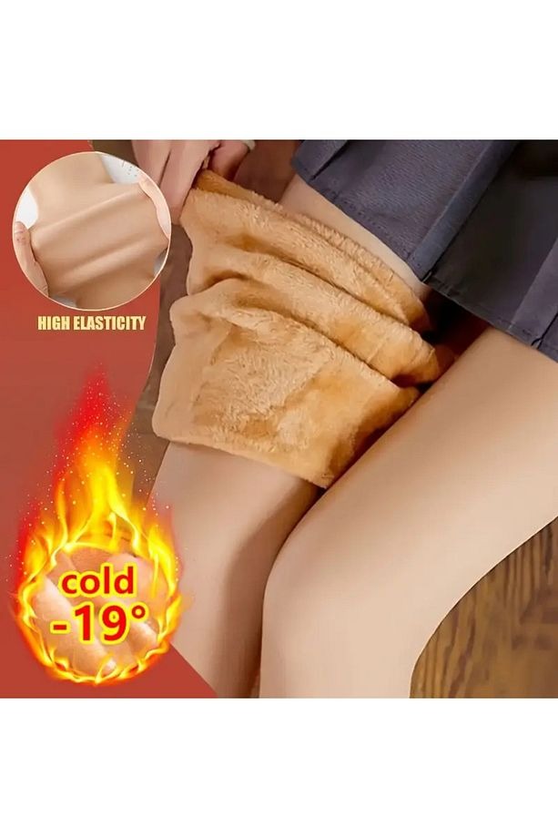 HeatPlush™ Yüksek Bel Termal Tayt – Peluş Astarla Kışın Sıcacık & Toparlayıcı Konfor
