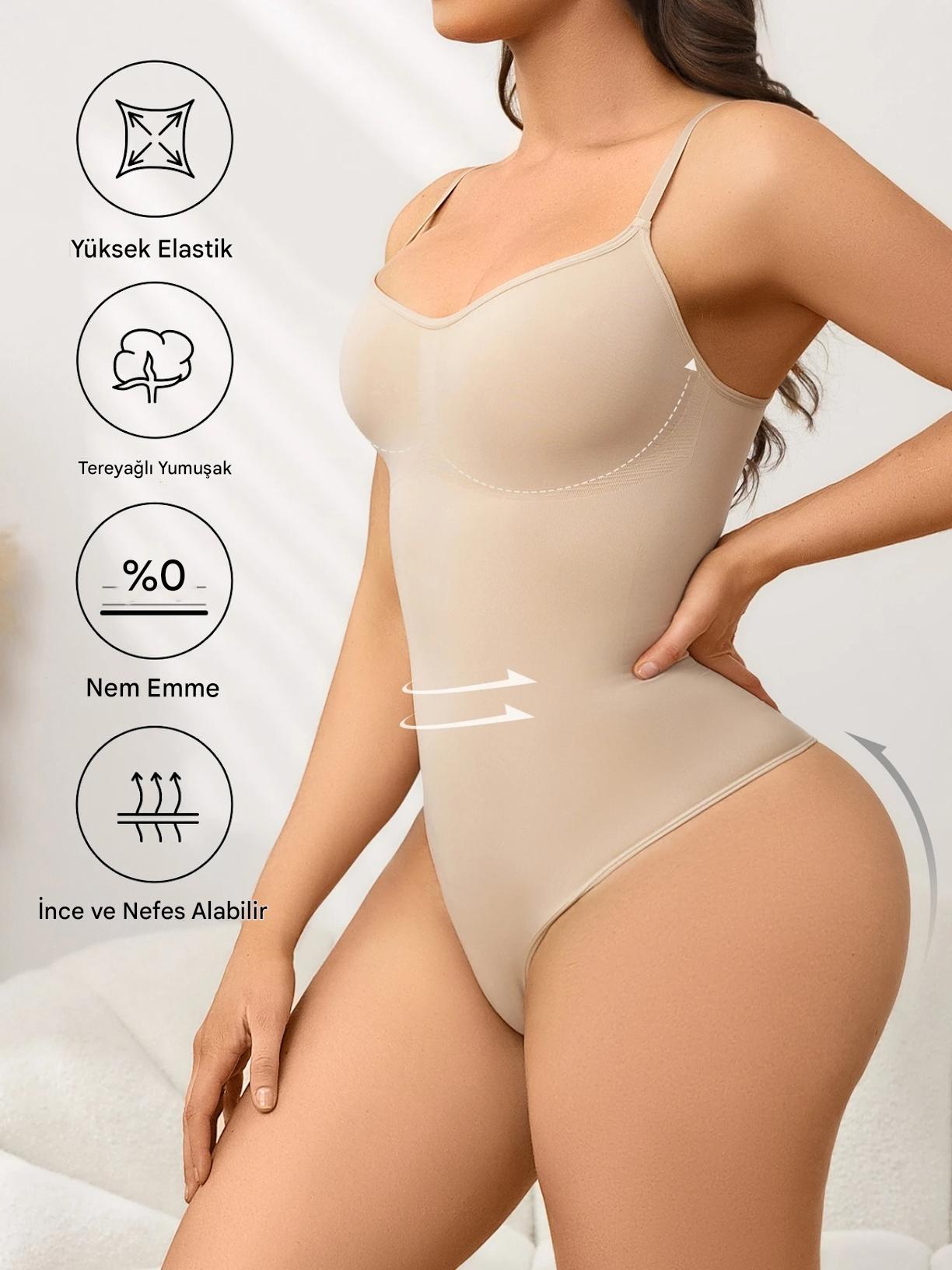 CoreShape™ 3 Bölge Toparlayıcı Korse – Bel, Karın ve Sırt Destekli, Çıtçıtlı Dikişsiz Tasarım
