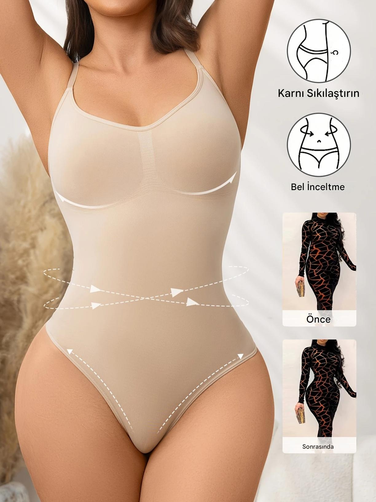 CoreShape™ 3 Bölge Toparlayıcı Korse – Bel, Karın ve Sırt Destekli, Çıtçıtlı Dikişsiz Tasarım