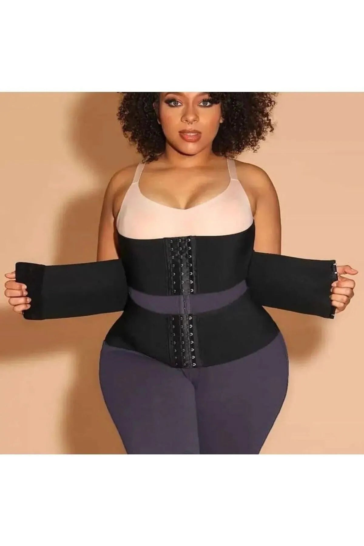 HourGlass™ Agraflı Latex Bel Korsesi – Kum Saati Etkili, Ayarlanabilir & Görünmez Tasarım