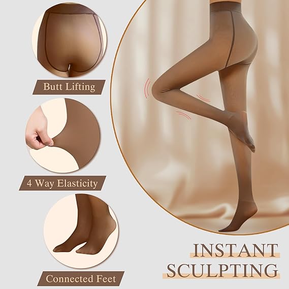 WinterGlow™ Termal Külotlu Çorap – Kürklü İç Astar, İnce Görünüm & Şık Kışlık Konfor