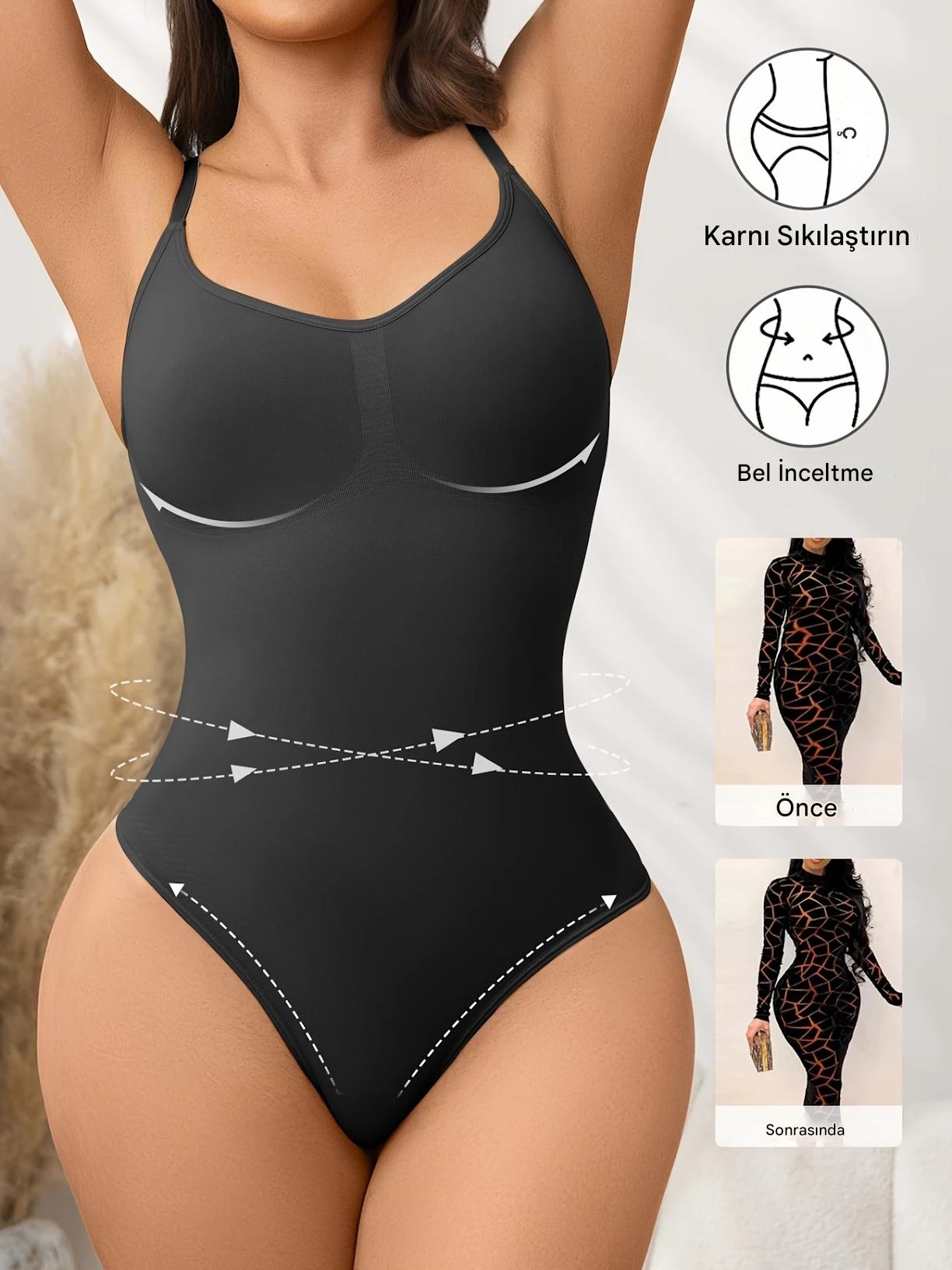 CoreShape™ 3 Bölge Toparlayıcı Korse – Bel, Karın ve Sırt Destekli, Çıtçıtlı Dikişsiz Tasarım
