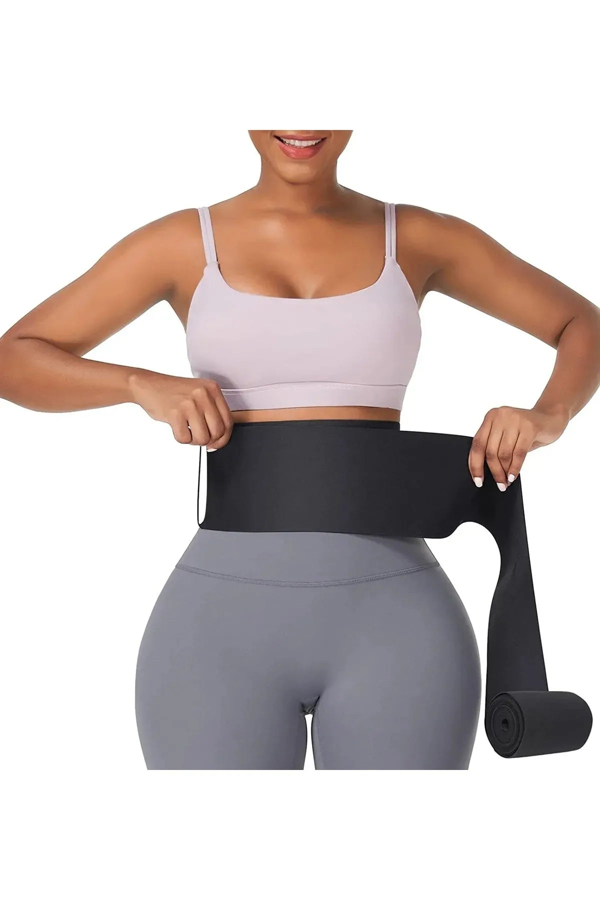 ShapeWrap™ Unisex Bel Sargı Bandajı – Ayarlanabilir 2m-5m, Kum Saati Etkili & Kaymaz Tasarım