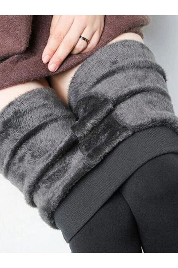 HeatPlush™ Yüksek Bel Termal Tayt – Peluş Astarla Kışın Sıcacık & Toparlayıcı Konfor