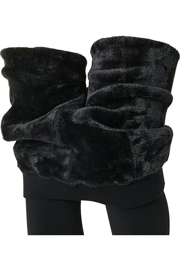 Sauna Suit Yüksek Bel Peluş Termal Tayt & İçi Polarlı Toparlayıcı