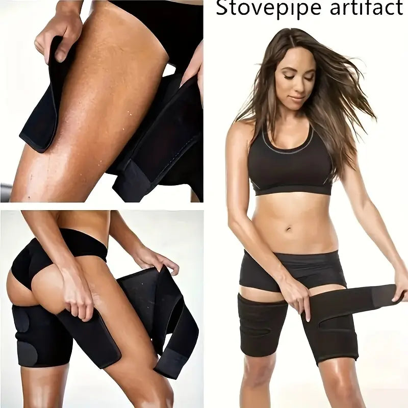 LegBurn™ Sauna Etkili Bacak Bandı – Neopren, Ayarlanabilir & Kaymaz Spor Tasarım