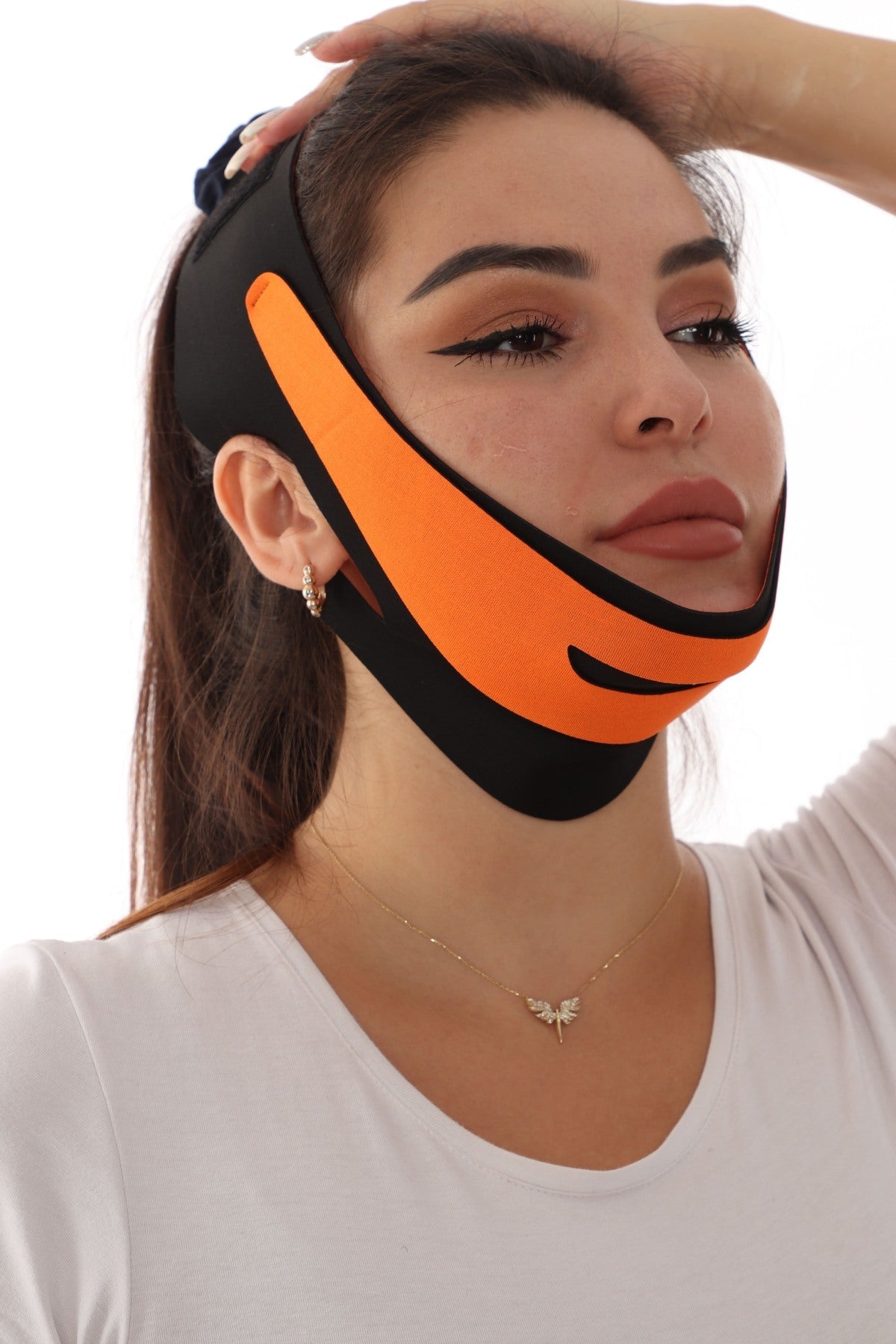 FaceContour™ Gıdı ve Çene Toparlayıcı Yüz Bandajı – Mini Lifting Etkili Ayarlanabilir Maske