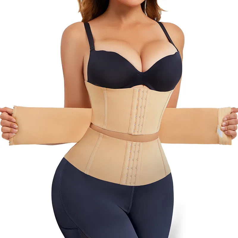 HourGlass™ Agraflı Latex Bel Korsesi – Kum Saati Etkili, Ayarlanabilir & Görünmez Tasarım