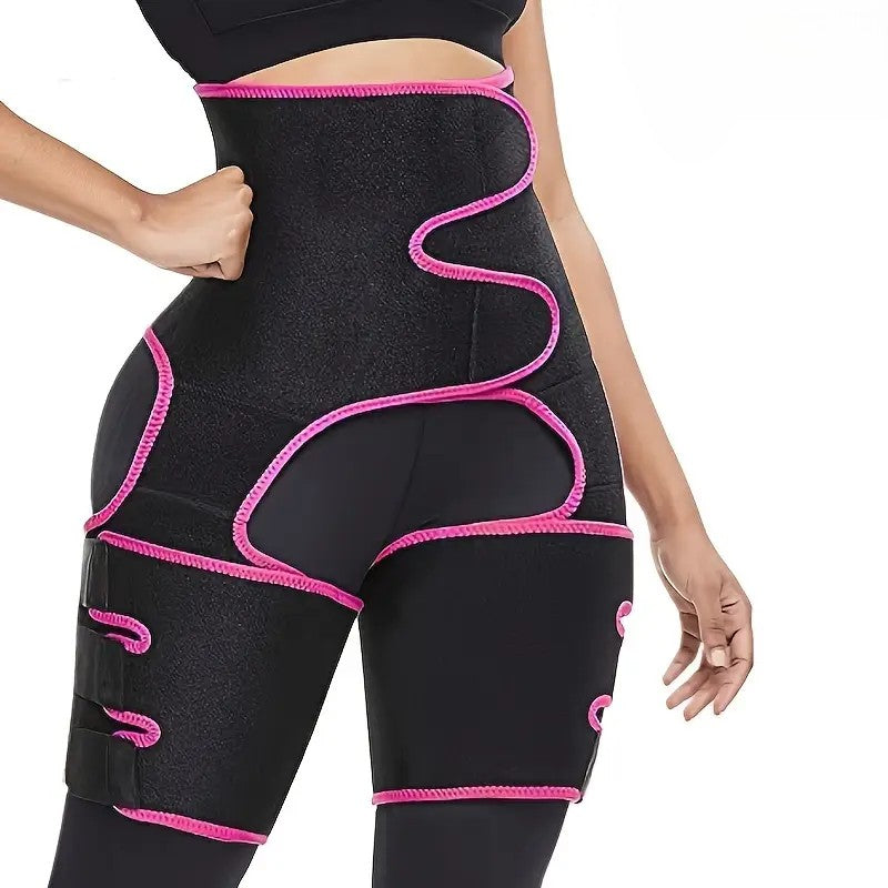 BodyHeat™ 3-in-1 Termal Bel & Bacak Korse – Sauna Etkili, Ayarlanabilir & Kaymaz Unisex Tasarım