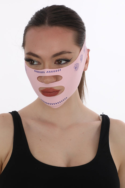 ContourLift™ Ayarlanabilir Yüz Şekillendirici Bant – Çene ve Yanak Toparlayıcı Maske