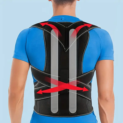 SpineAlign™ Duruş Düzeltici Sırt Korsesi – Çift Balenli, Omuz & Bel Destekli Unisex Tasarım