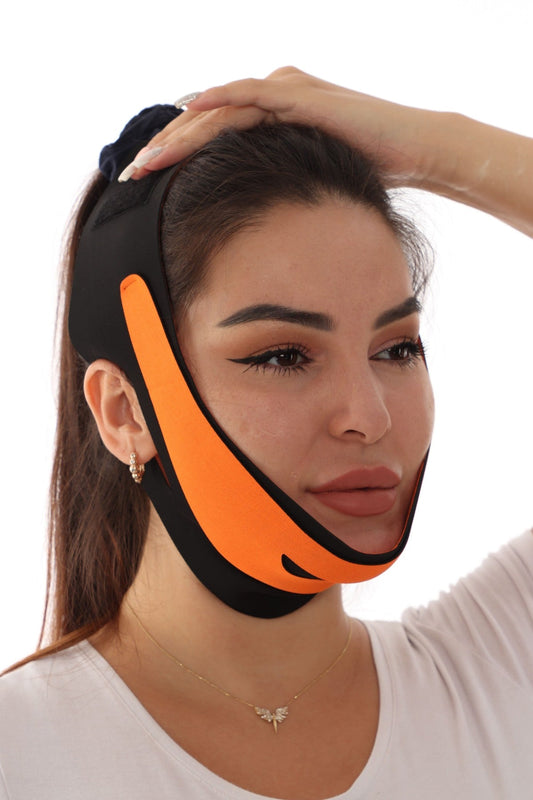 FaceContour™ Gıdı ve Çene Toparlayıcı Yüz Bandajı – Mini Lifting Etkili Ayarlanabilir Maske