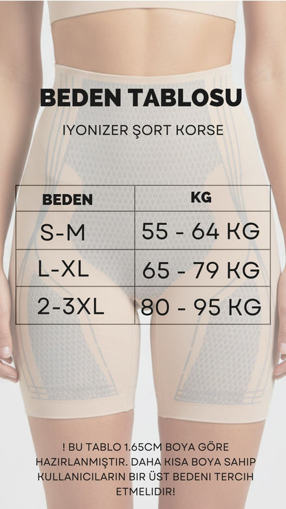 Sauna Suit Anında 2 Beden İnceltici, Göbek Düzleştiren & Basen Toparlayıcı Şort Korse