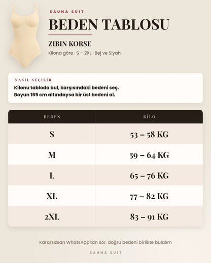 Sauna Suit Korse Body – Sütyenli Askılı Bel, Karın ve Sırt Toparlayıcı