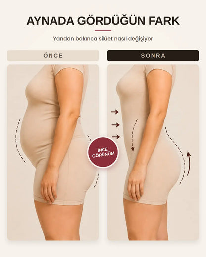 Sauna Suit Korse Body – Sütyenli Askılı Bel, Karın ve Sırt Toparlayıcı