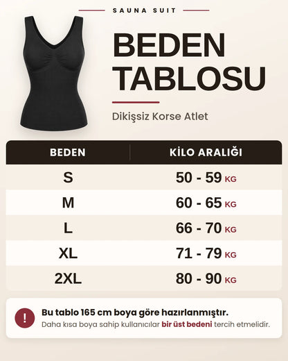Sauna Suit Dikişsiz Toparlayıcı & İnceltici Atlet Korse