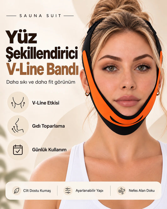 Sauna Suit Gıdı Eriten & Yüz Şekillendirici V-Line Lifting Bandı