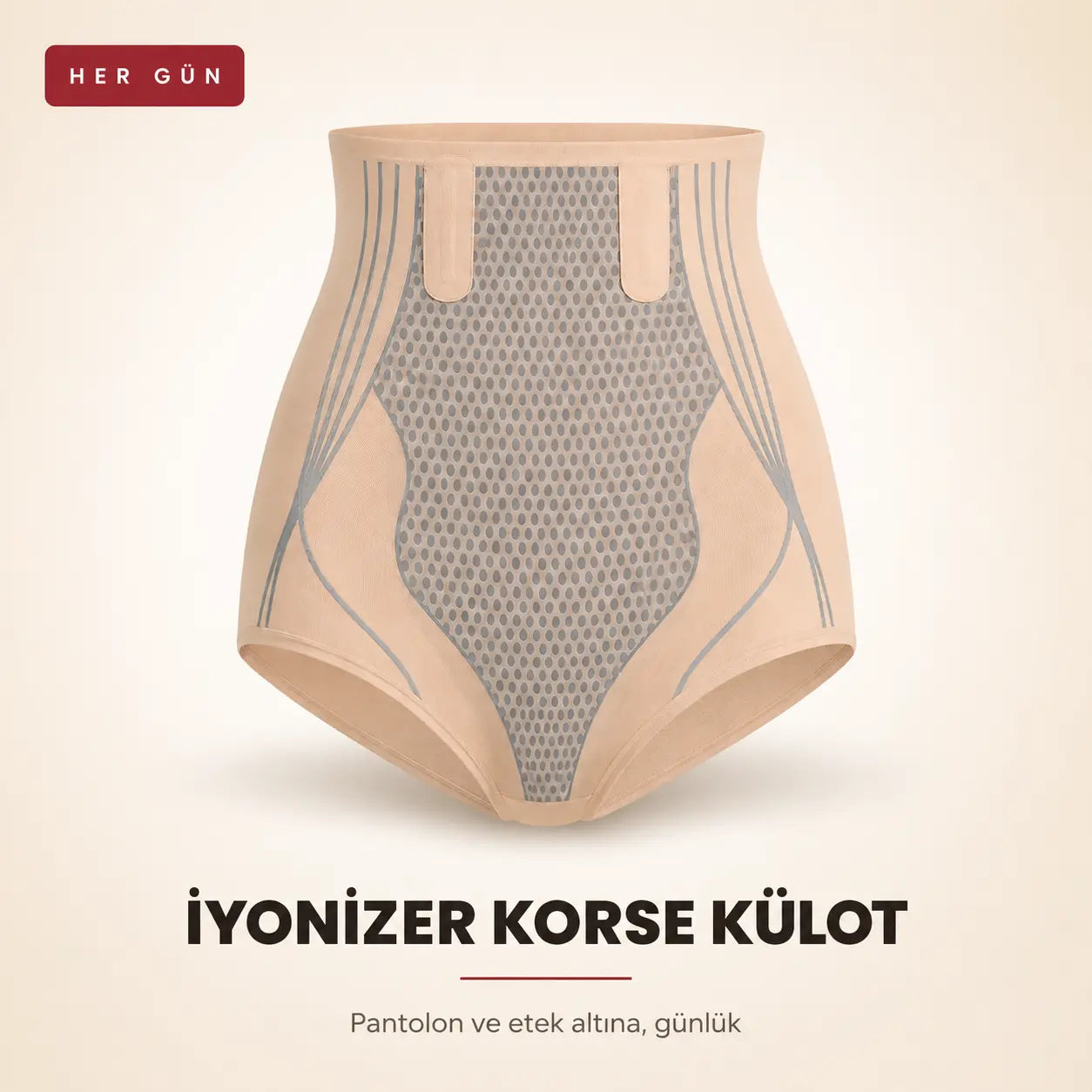 İyonizer Korse Külot ürün görseli, üçlü tam sette günlük kullanım parçası