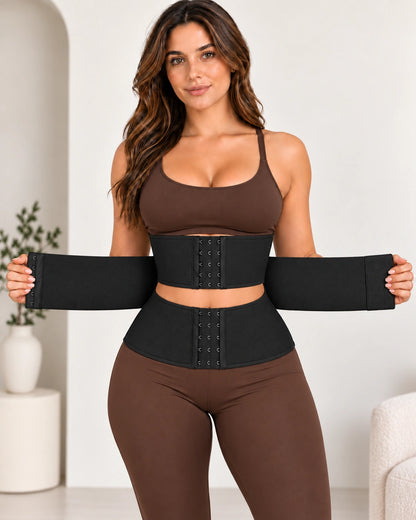 Sauna Suit Agraflı Latex Bel Korsesi & Kum Saati Etkili İnceltici