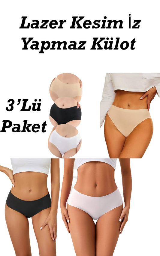 InvisiSoft™ Lazer Kesim Külot – İz Bırakmayan, Ultra Hafif & Günlük Konfor