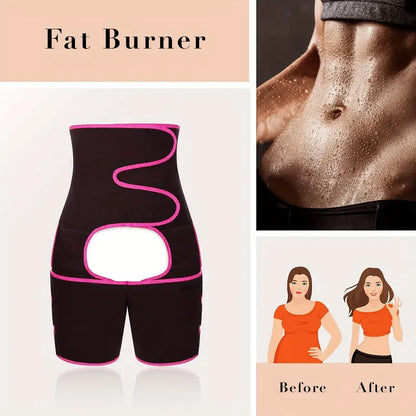 BodyHeat™ 3-in-1 Termal Bel & Bacak Korse – Sauna Etkili, Ayarlanabilir & Kaymaz Unisex Tasarım