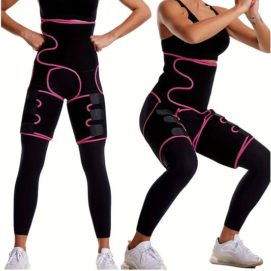 BodyHeat™ 3-in-1 Termal Bel & Bacak Korse – Sauna Etkili, Ayarlanabilir & Kaymaz Unisex Tasarım